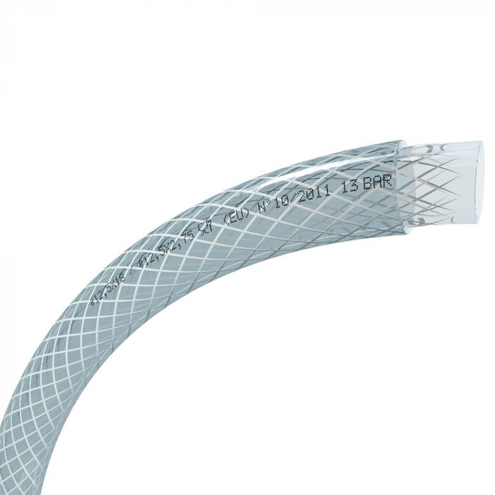 PVC-Gewebeschlauch transparent - Wandstärke: 3,5mm, Innendurchmesser: 13mm